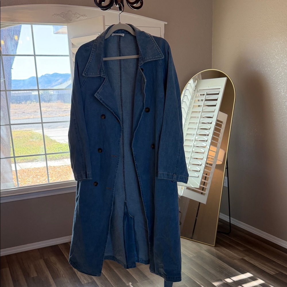 12th Tribe Dark Blue Trench Coat